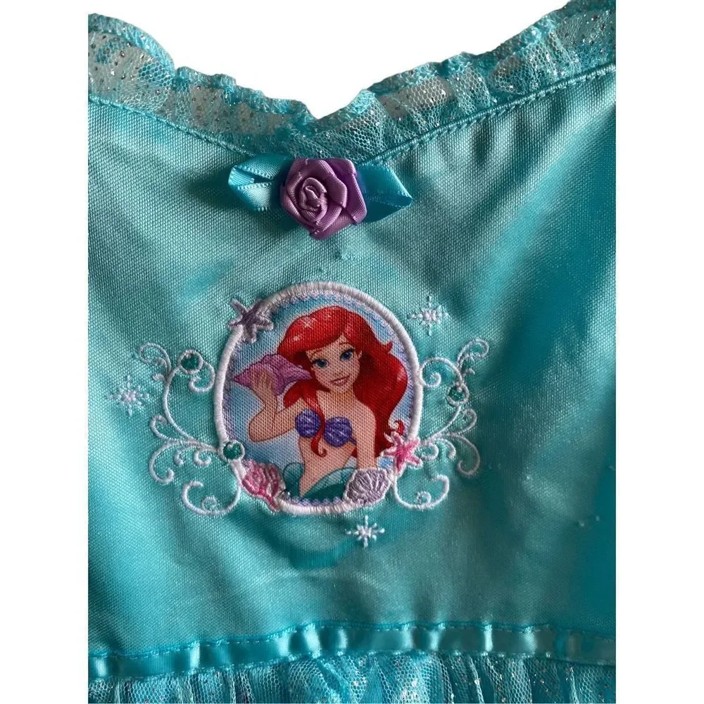 Disney princess Ariel, the little mermaid, short sleeve fantasy nightgown size 6 - Picture 4 of 6